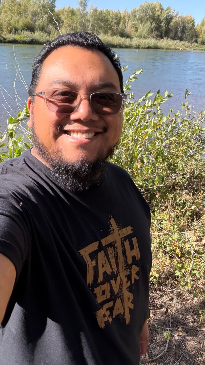 Customer photo review of Faith Over Fear Tee