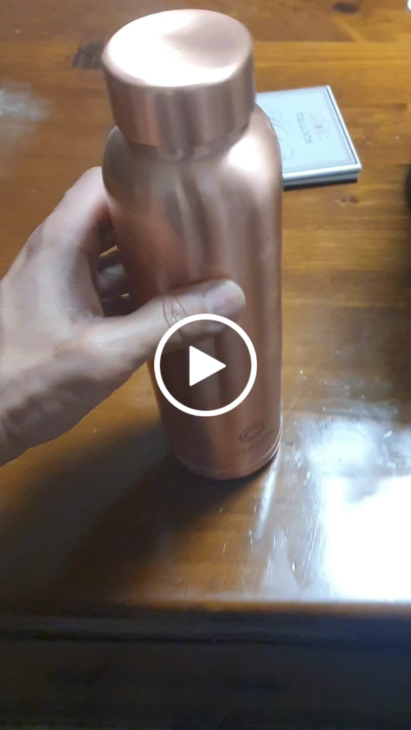 Customer video review of Polished Copper Water Bottle 950ml