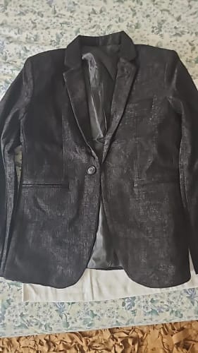 Customer photo review of Textured Blazer Jacket
