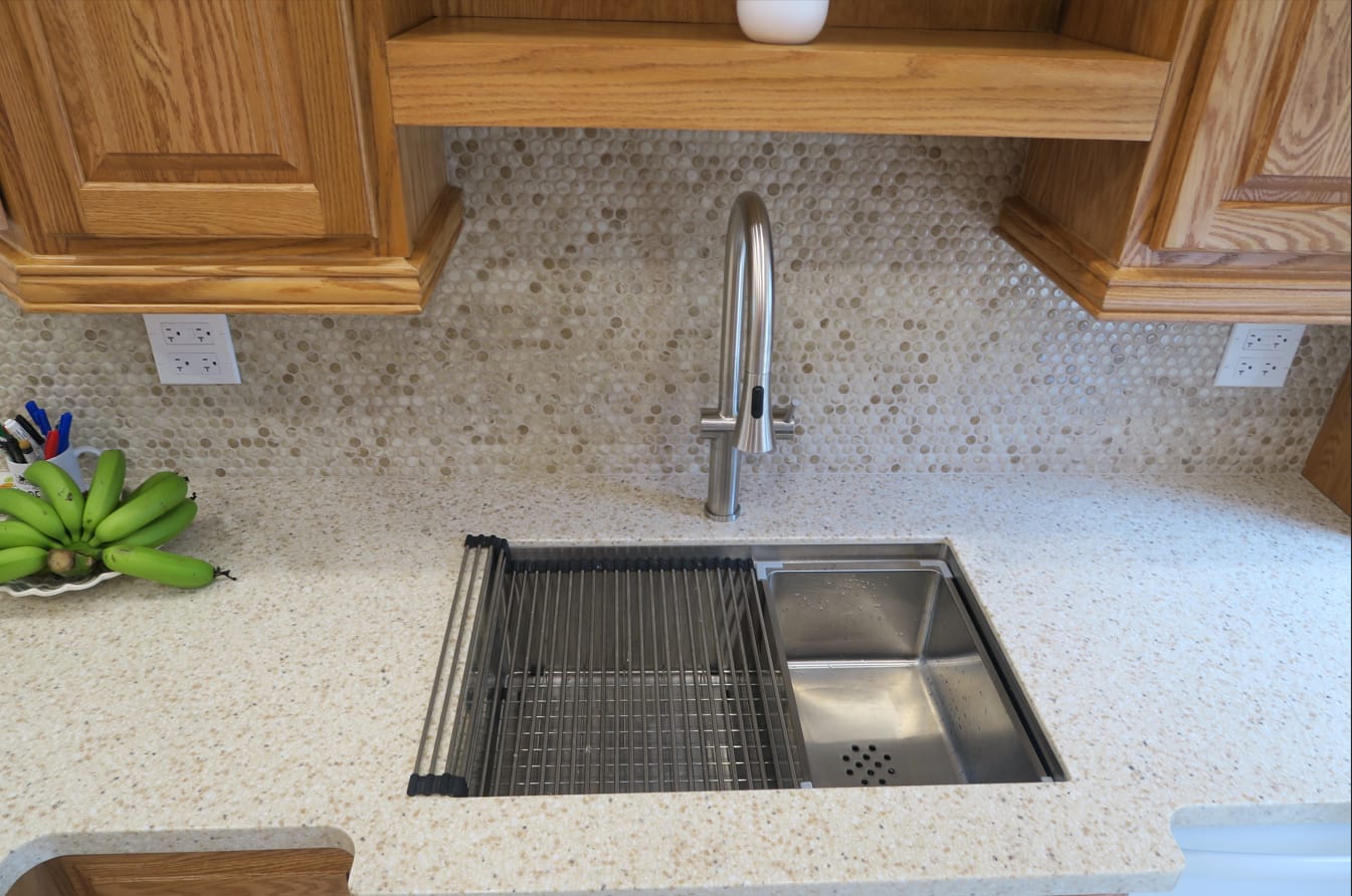 Customer photo review of 28" Undermount Workstation Sink – 16 Gauge Stainless Steel Single Bowl – 10" Deep – Reversible – Seamless Drain (5LS28c-10)