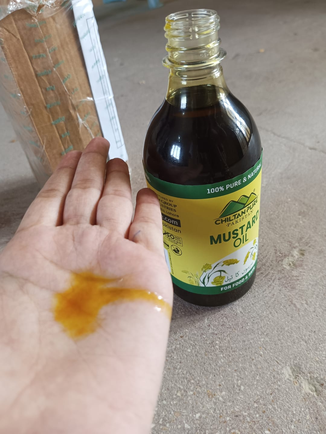 Customer photo review of Organic Mustard Oil ColdPressed (100% Purity Guarantee)  [سرسوں کا تیل]
