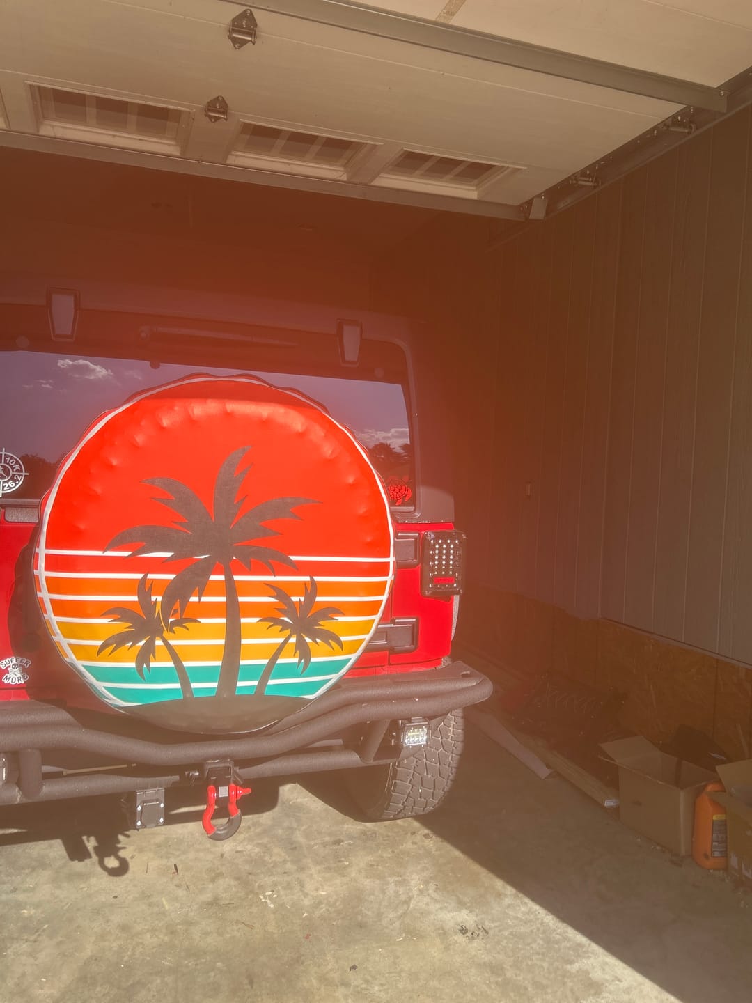 Customer photo review of Retro Vintage Palm Tree Sunset