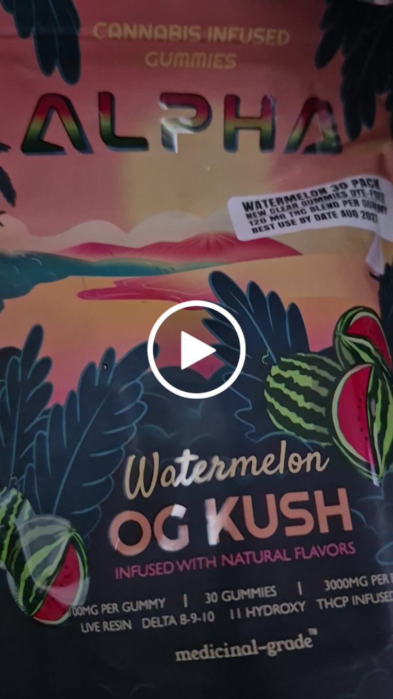 Customer video review of THC Gummies Watermelon 30 Pack 3600mg