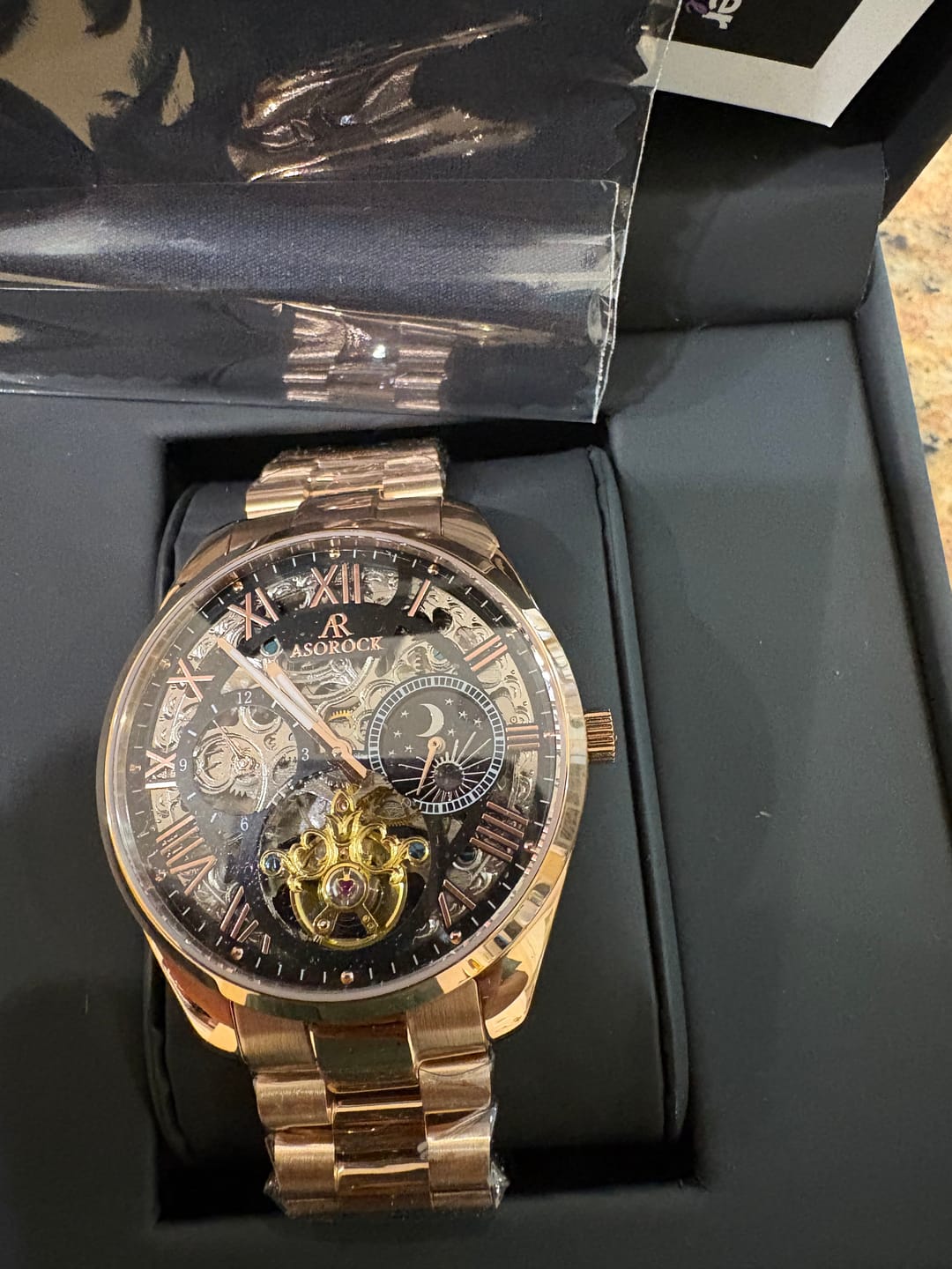 Customer photo review of Rosegold/Black Villa Automatic Tourbillon