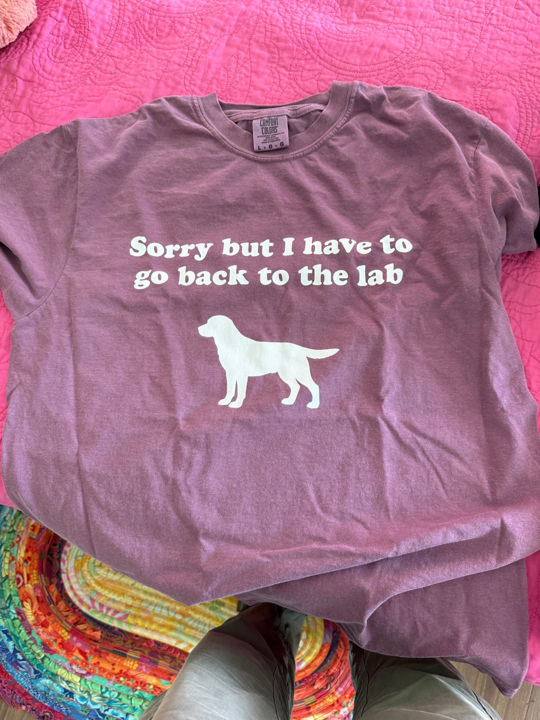 Customer photo review of Go Back To The Lab Premium Tee