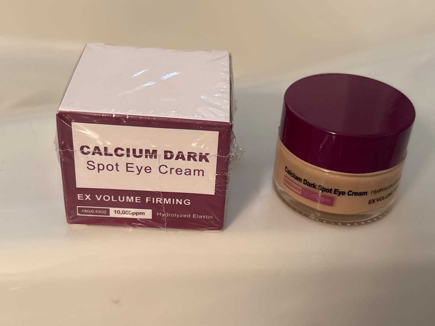 Customer photo review of Zentra Calcium Eye Cream