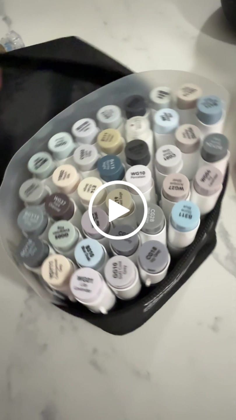 Customer video review of Ohuhu Honolulu 36 Gray Tone Colors Dual Tips Alcohol Art Markers (New Color Codes)