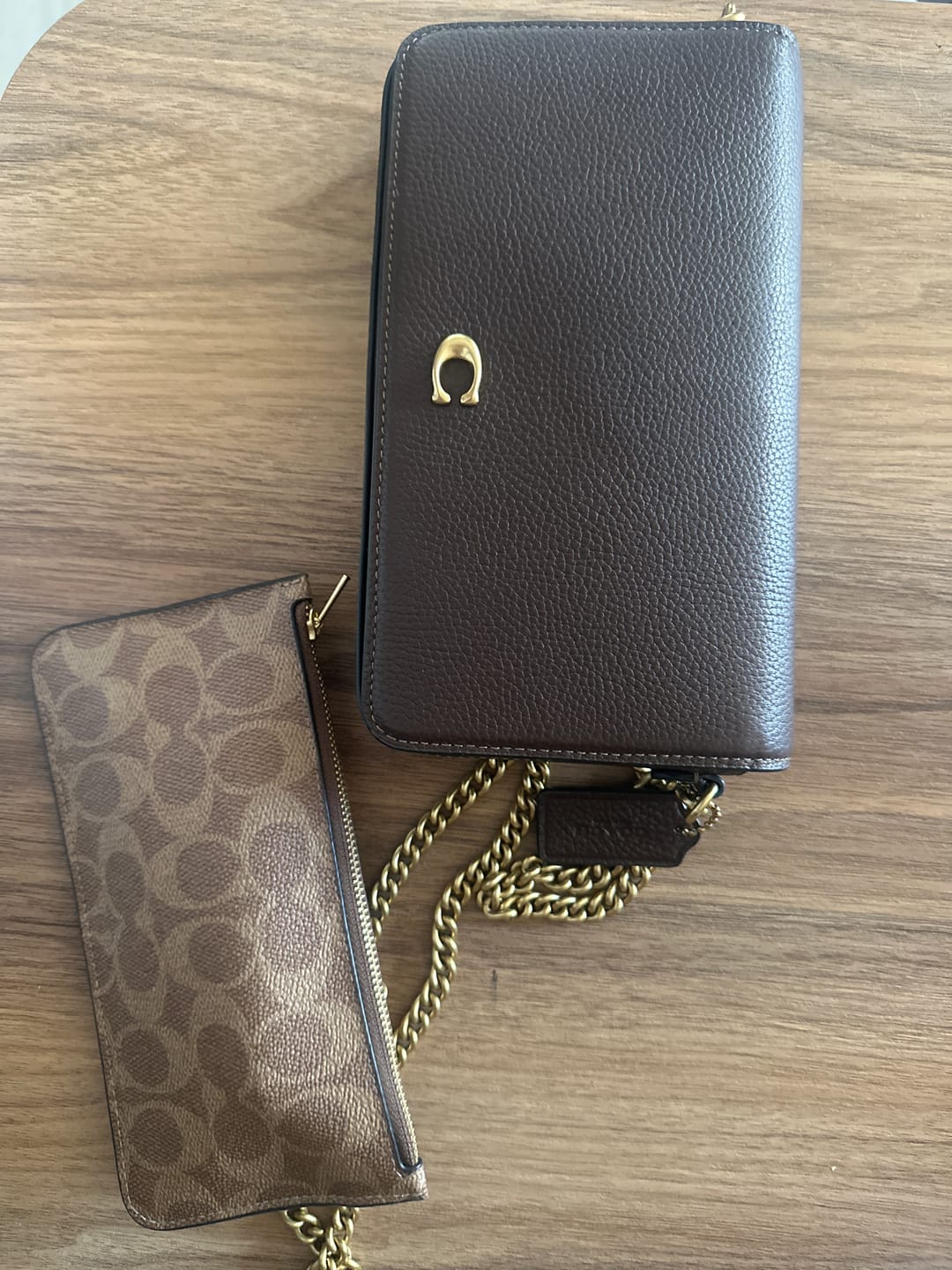 Customer photo review of Coach Women's Mila Crossbody Bag With Signature Canvas Brass/Maple