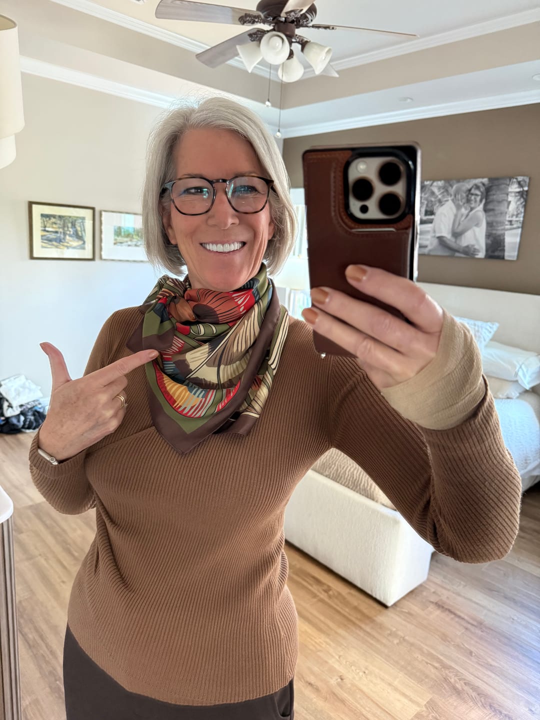 Customer photo review of Plumage Silky Scarf