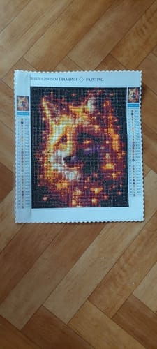 Customer photo review of Fairy lights fox | Diamond Painting Kit