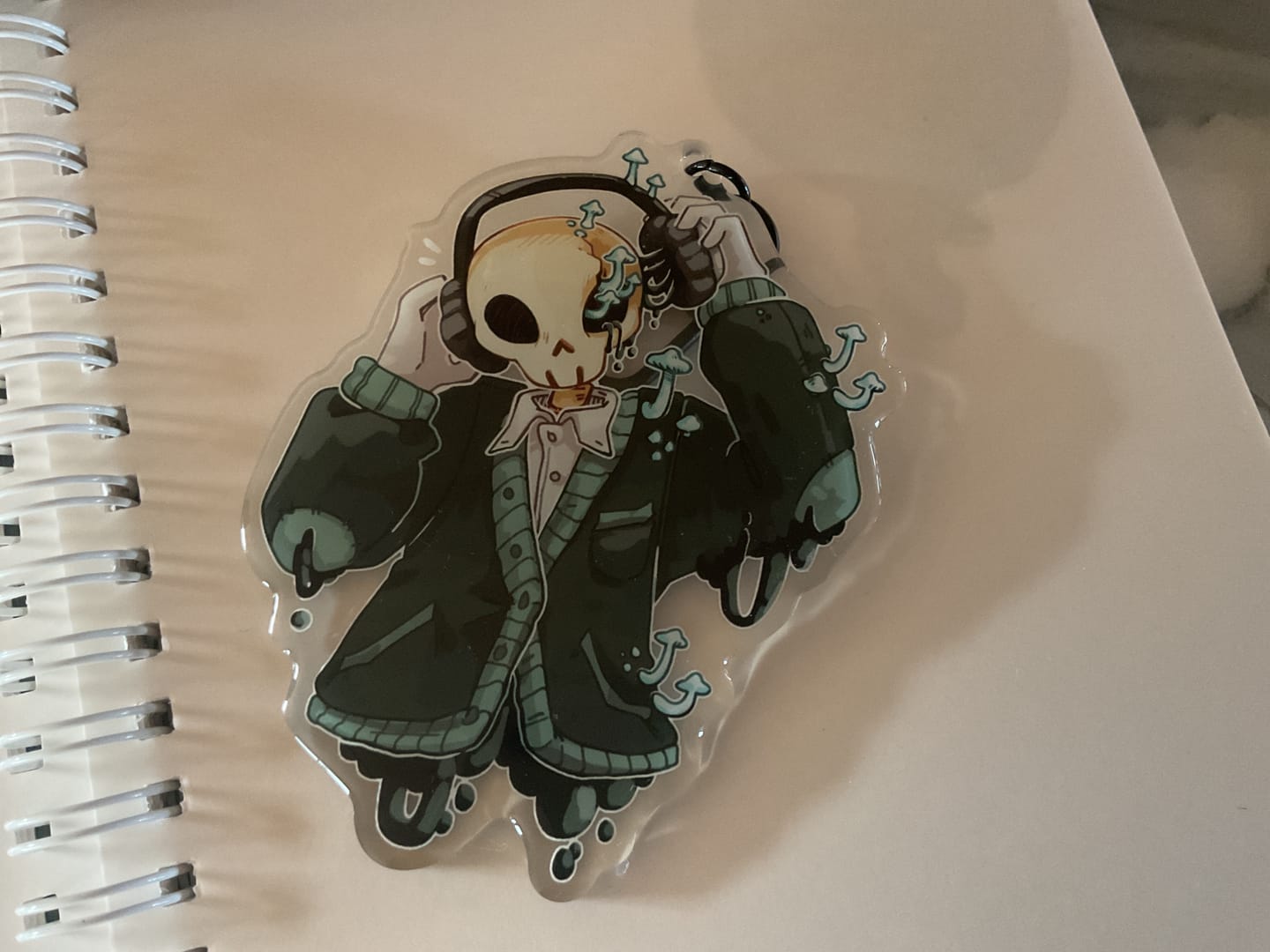 Customer photo review of Aesthetic Mushroom Skeleton Keychains