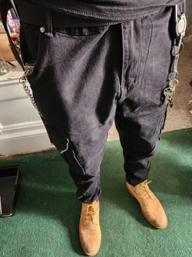 Customer photo review of Skinny Fit Cargo Jeans