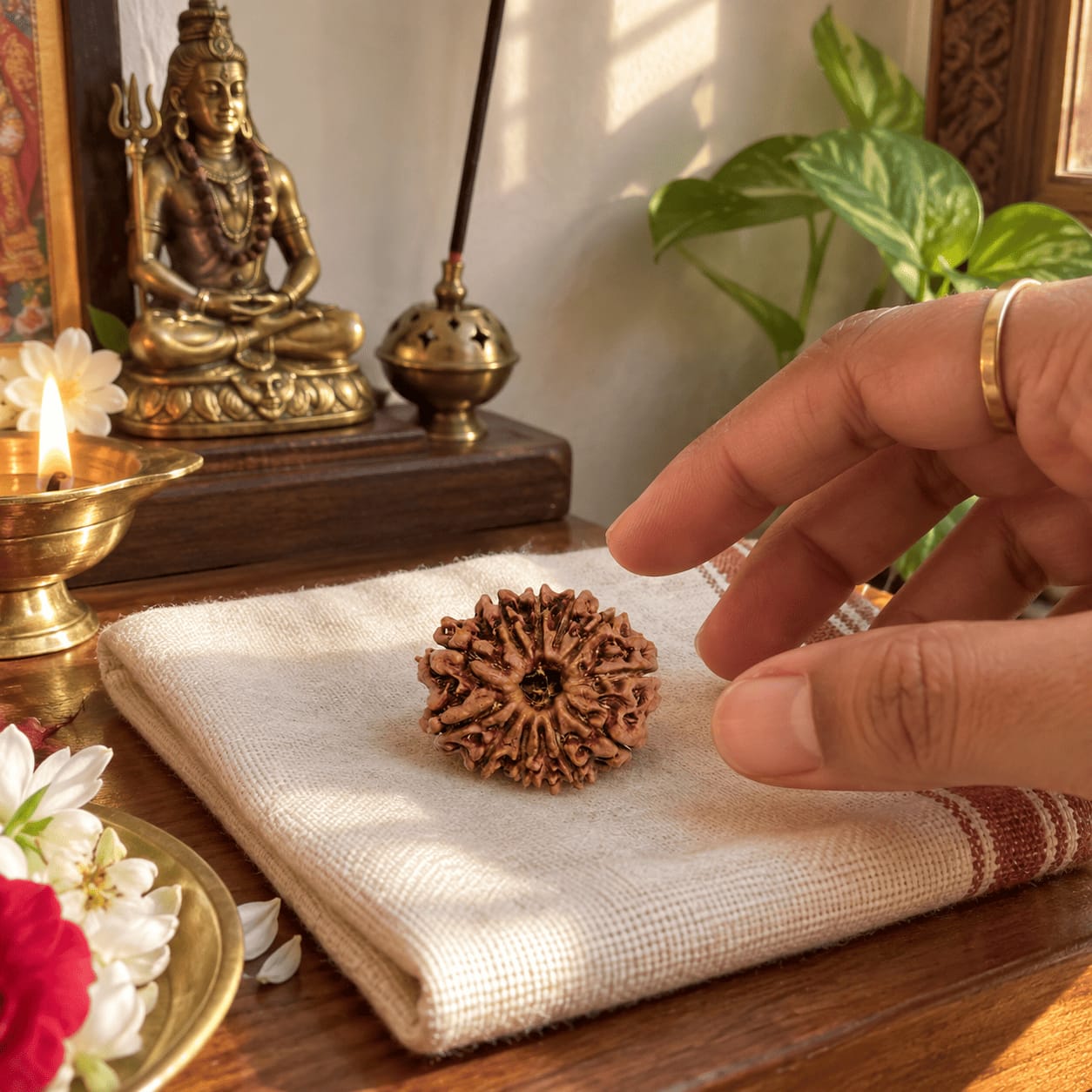 Customer photo review of 12 Mukhi Rudraksha (Nepali)