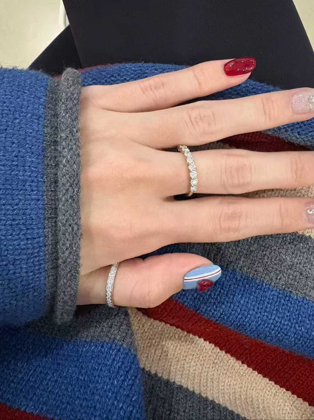Customer photo review of 11 Stone Half Eternity Ring 0.44ctw