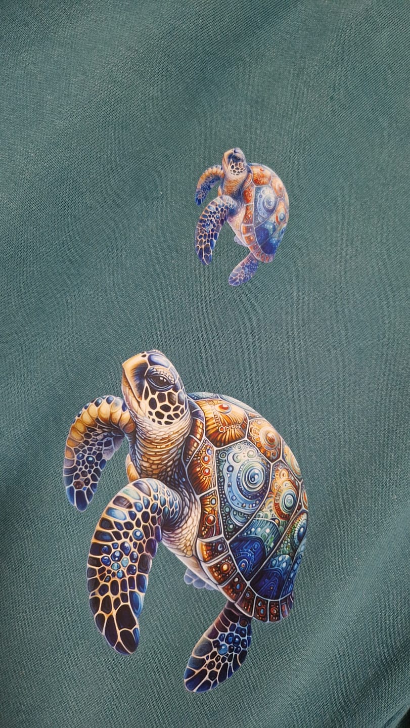 Customer photo review of Bügelbild Schildkröte Azura Panzer aus Träumen