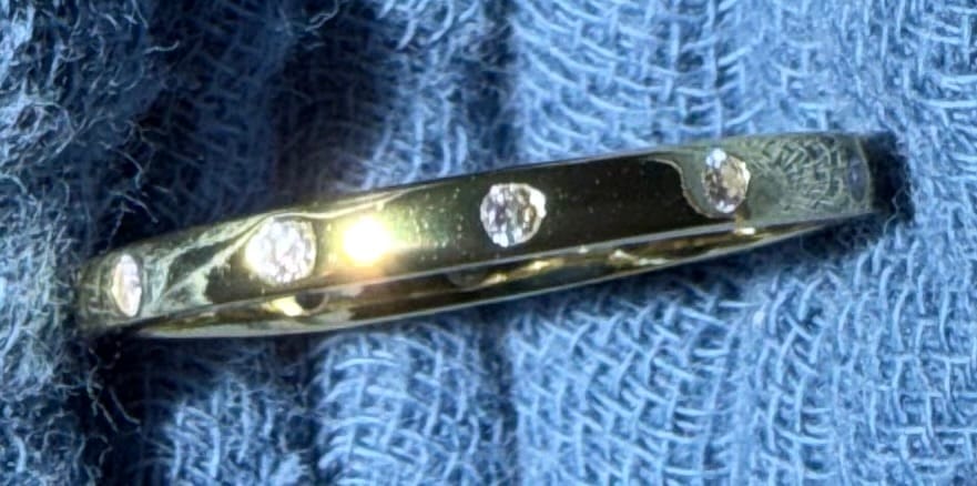Customer photo review of Moissanite Station Ring