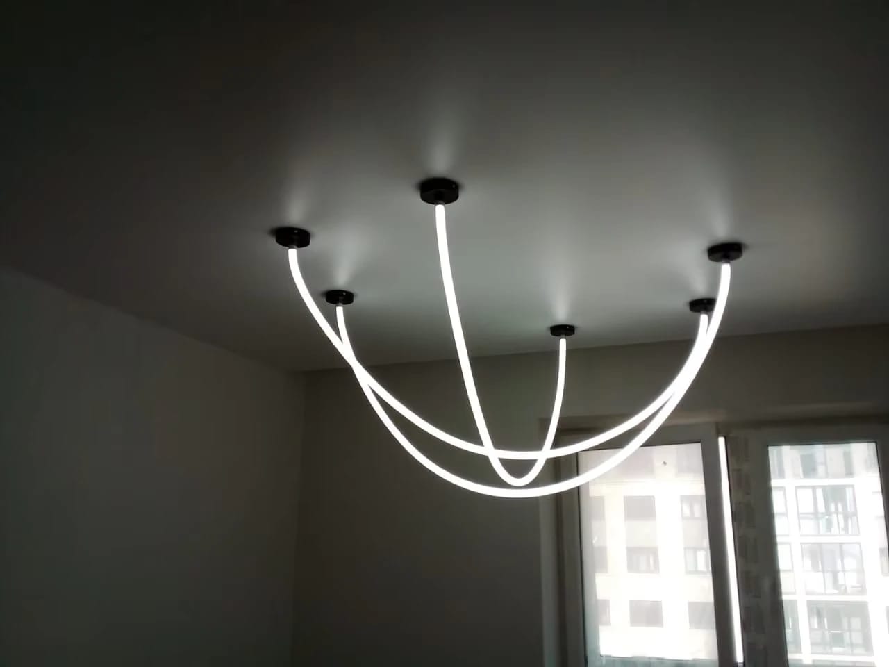 Customer photo review of Neon Rope Ceiling Light for Living Room, LED Tube, 100 to 300 cm