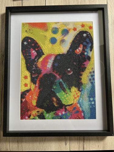 Customer photo review of French Bulldog | Diamond Painting Kit