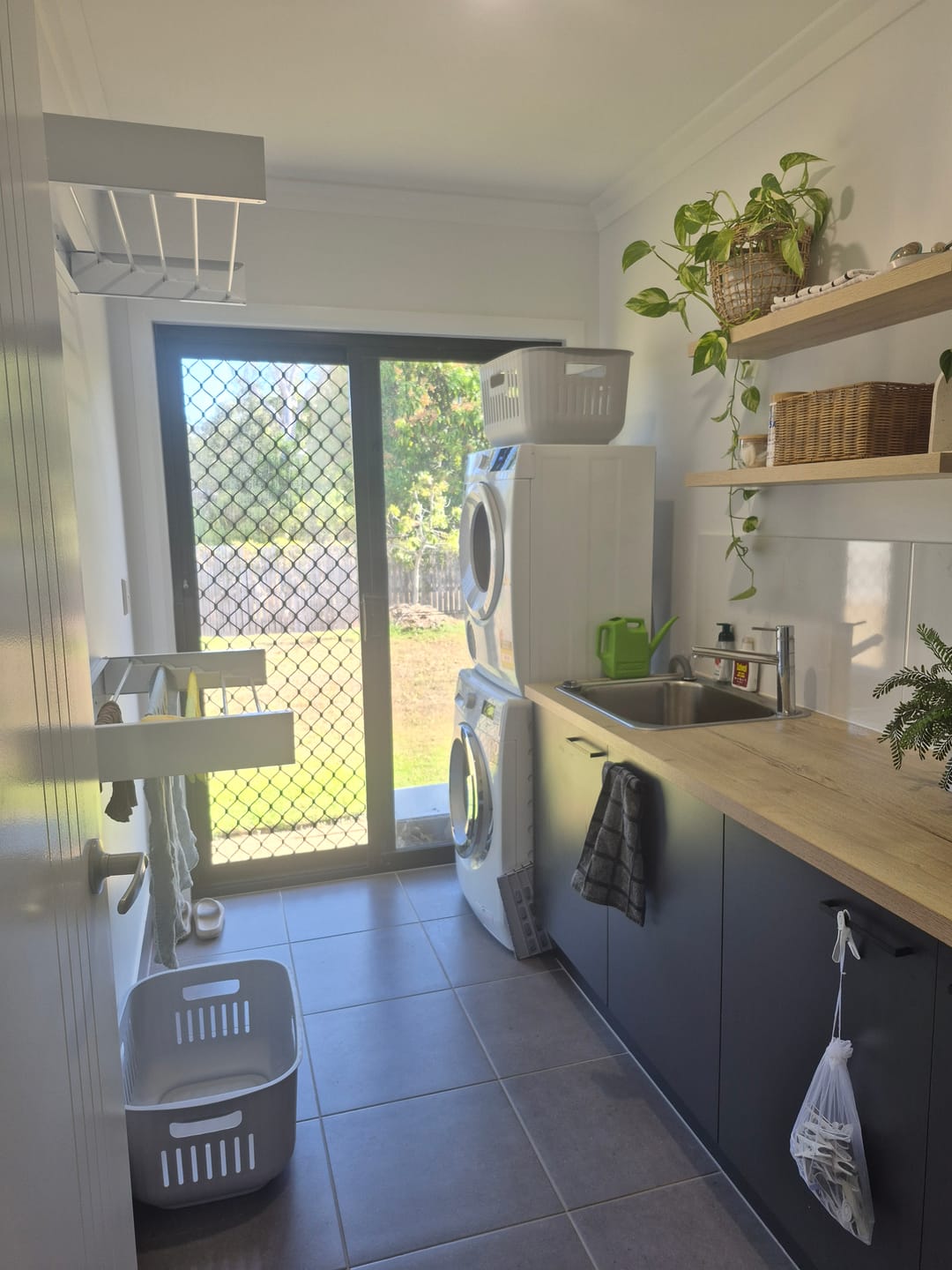 Customer photo review of Wall Mounted Drying Rack - Foldable Indoor and Outdoor Drying Rack