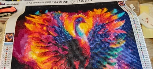 Customer photo review of Magnificent Phoenix | AB Diamond Painting Kit