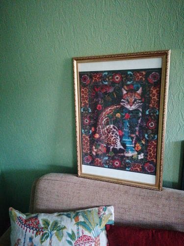 Customer photo review of Cat mosaic, Bengal cat | Diamond Painting Kit
