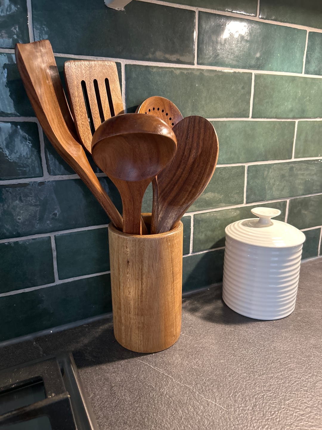 Customer photo review of Hälsa Trä Natural Wood Utensil Set