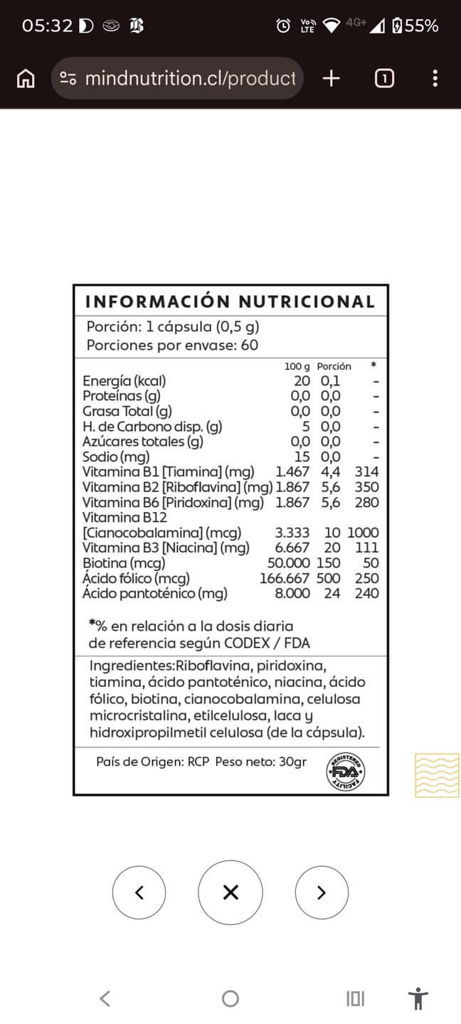Customer photo review of Complejo B Vitaminas | Energía y Sistema Nervioso