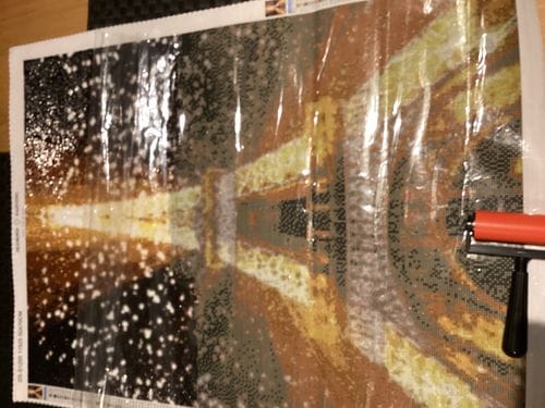 Customer photo review of Radiant Eiffel Tower Paris | Diamond Painting Kit