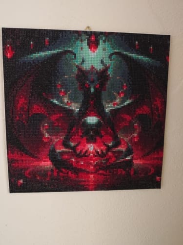 Customer photo review of Skull Dragon | Diamond Painting Kit