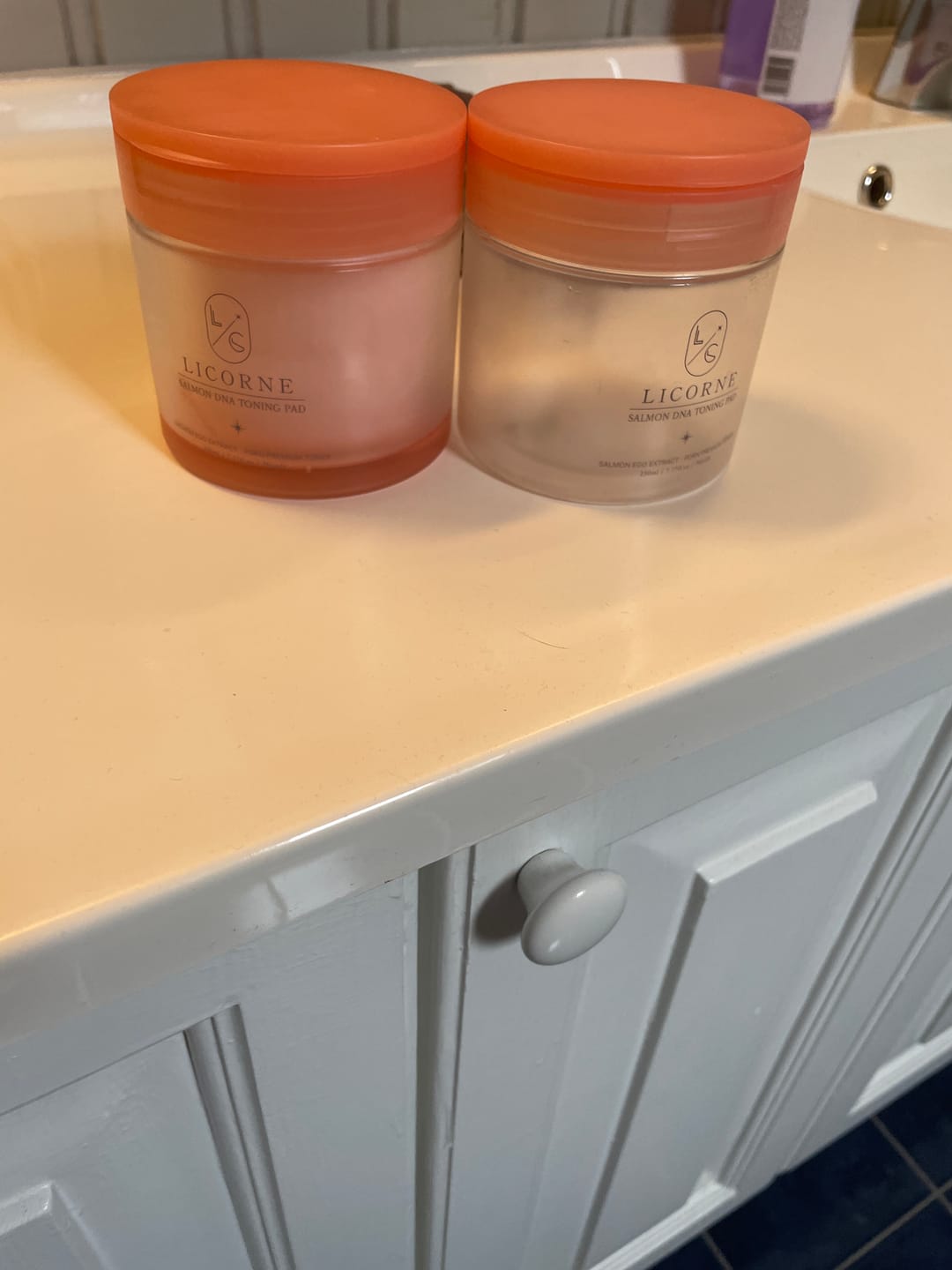 Customer photo review of Licorne Salmon DNA Toner Pad (70stk) - Glød, fukt og aldersforebyggende pleie