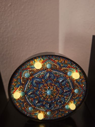 Customer photo review of Mandala colorful | Diamond Painting Lamp Kit