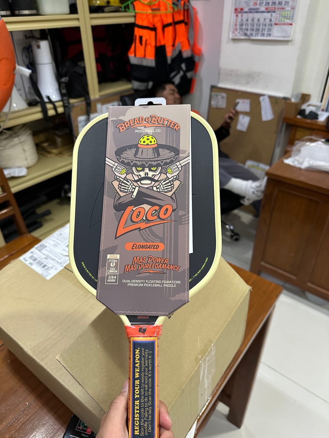Customer photo review of The Loco 16mm Pickleball Paddle Elongated