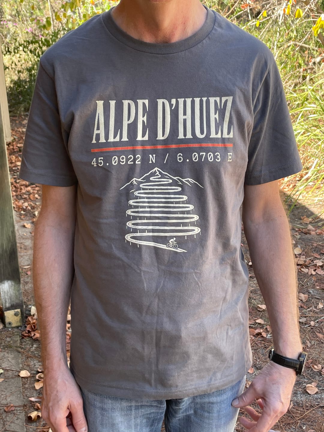 Customer photo review of Alpe D'Huez Bold Cycling T-Shirt AU