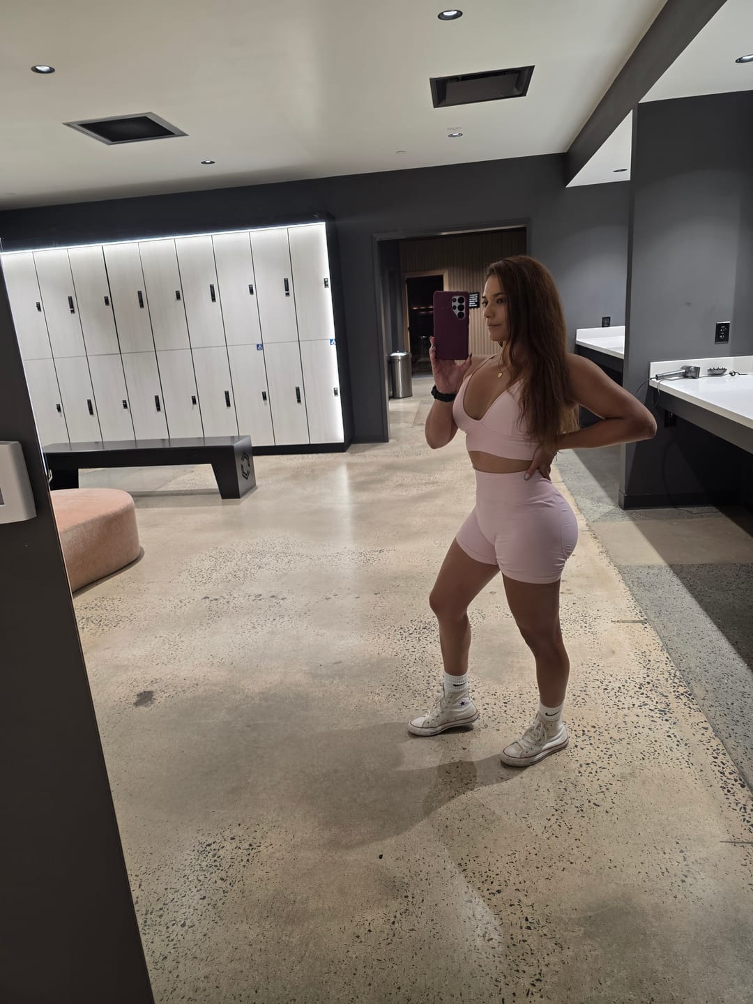 Customer photo review of The Empower Sports Bra Shorts 2-Piece Set