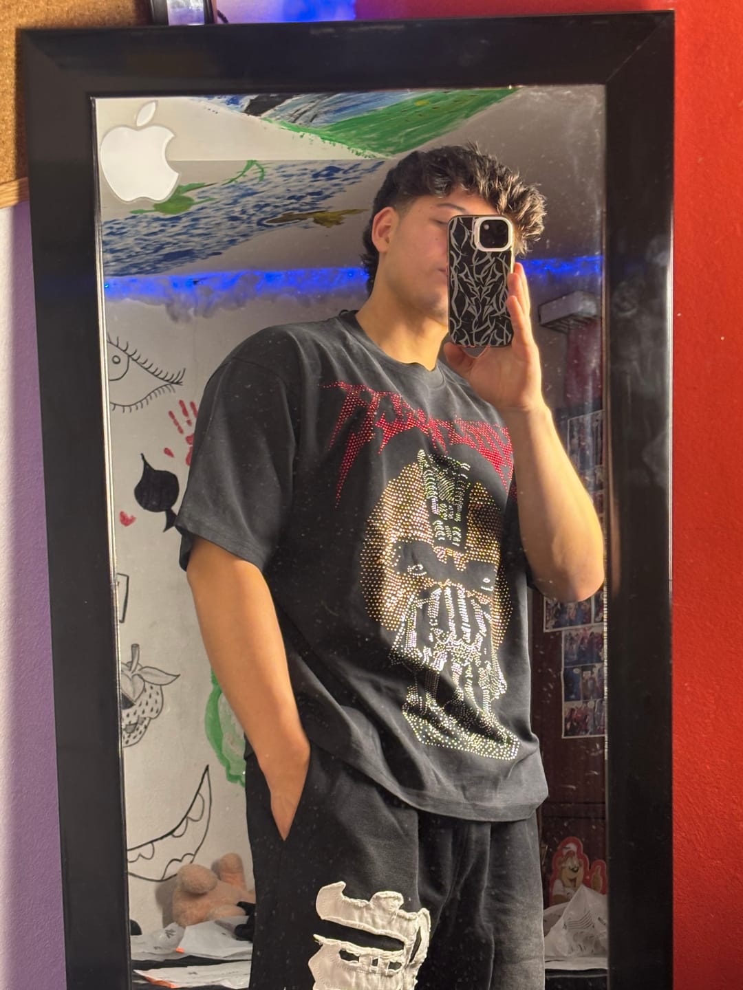 Customer photo review of 4257 - Batman Rhinestone Tees
