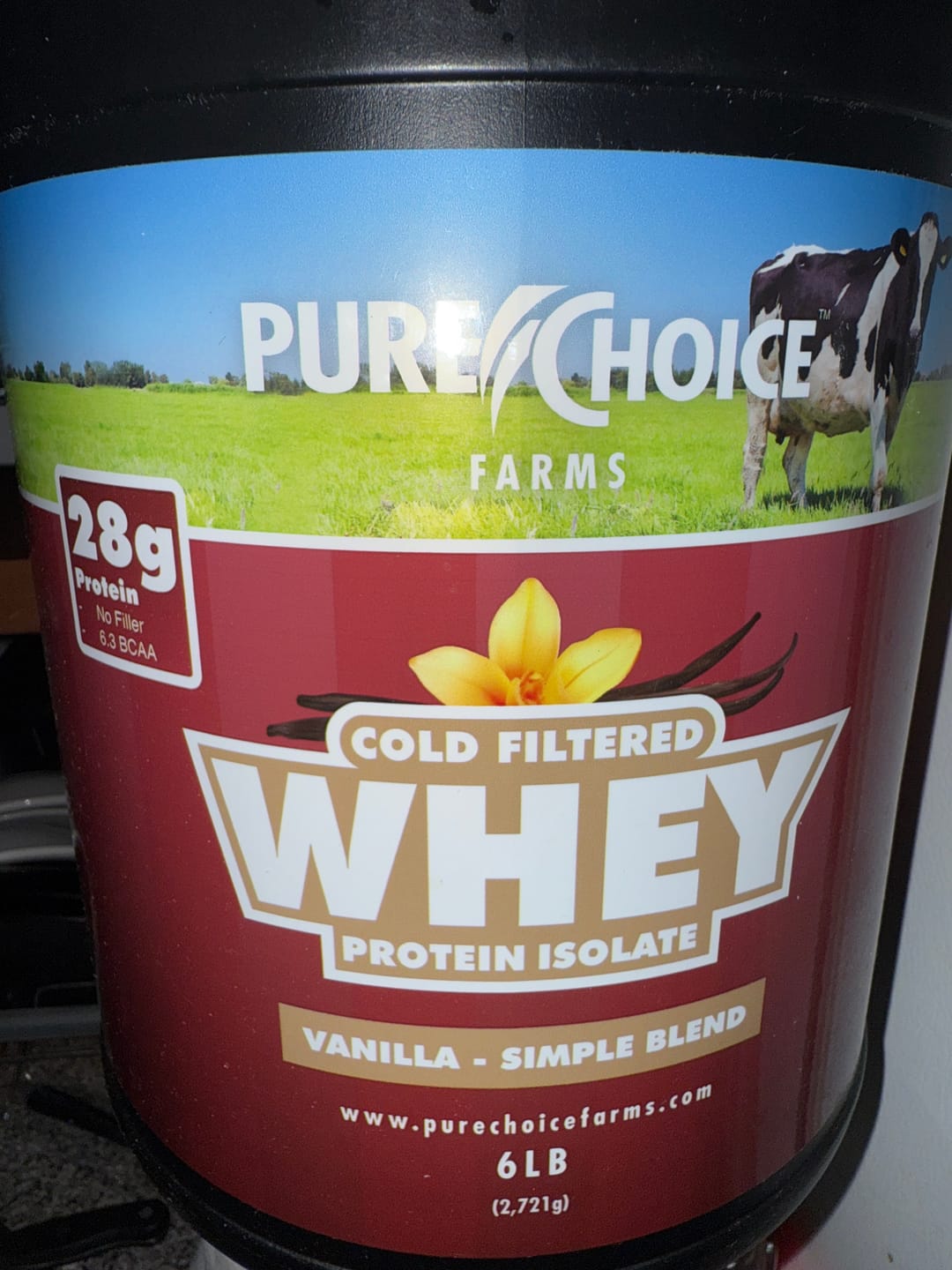 Customer photo review of Whey Protein Isolate with Organic Vanilla