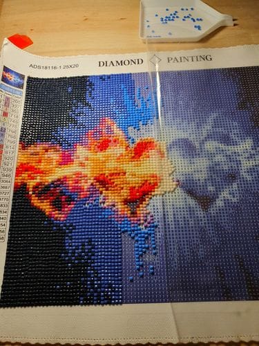 Customer photo review of Painted Hearts in Color | Diamond Painting Kit