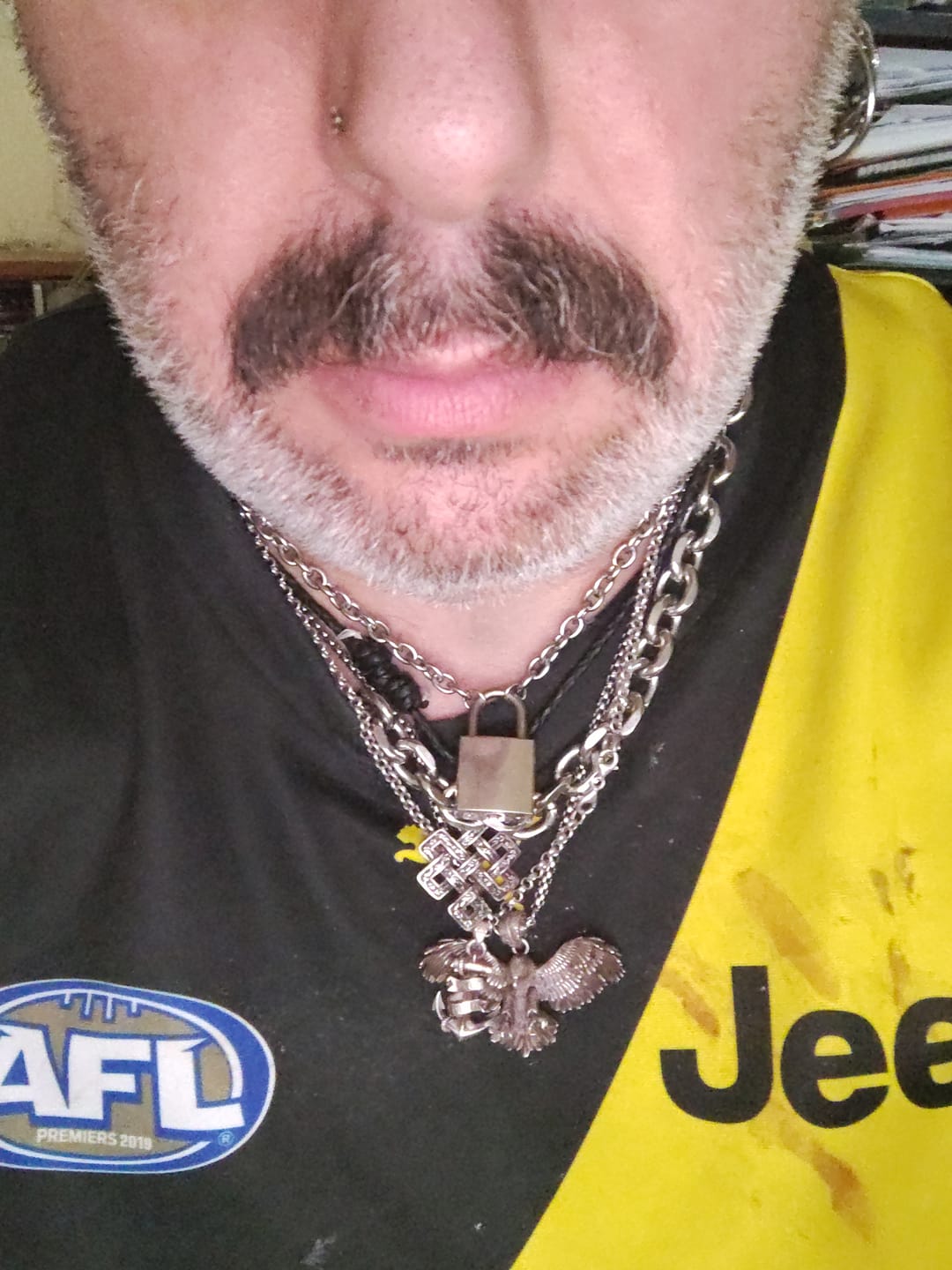 Customer photo review of Heavy Lock Necklace