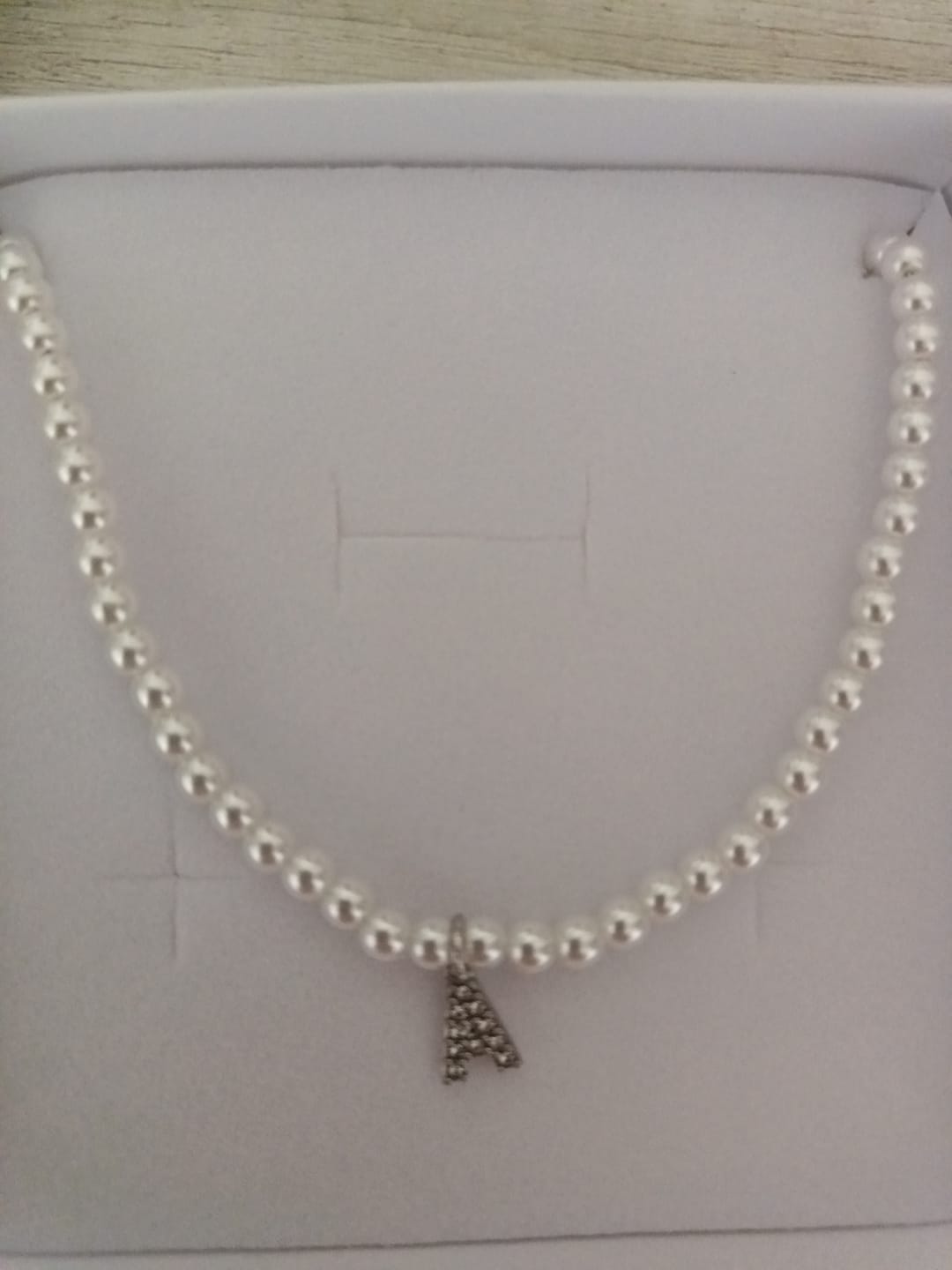 Customer photo review of Collana Lettera Personalizzata
