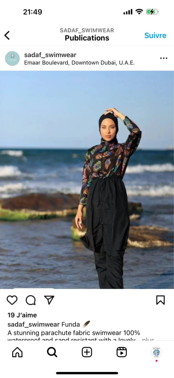 Customer photo review of Sporty Swim Hijab Apparel