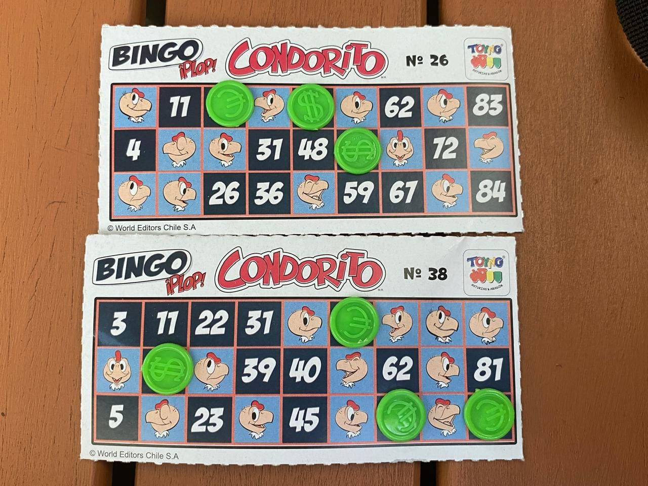 Customer photo review of Juego de Mesa Bingo - Condorito