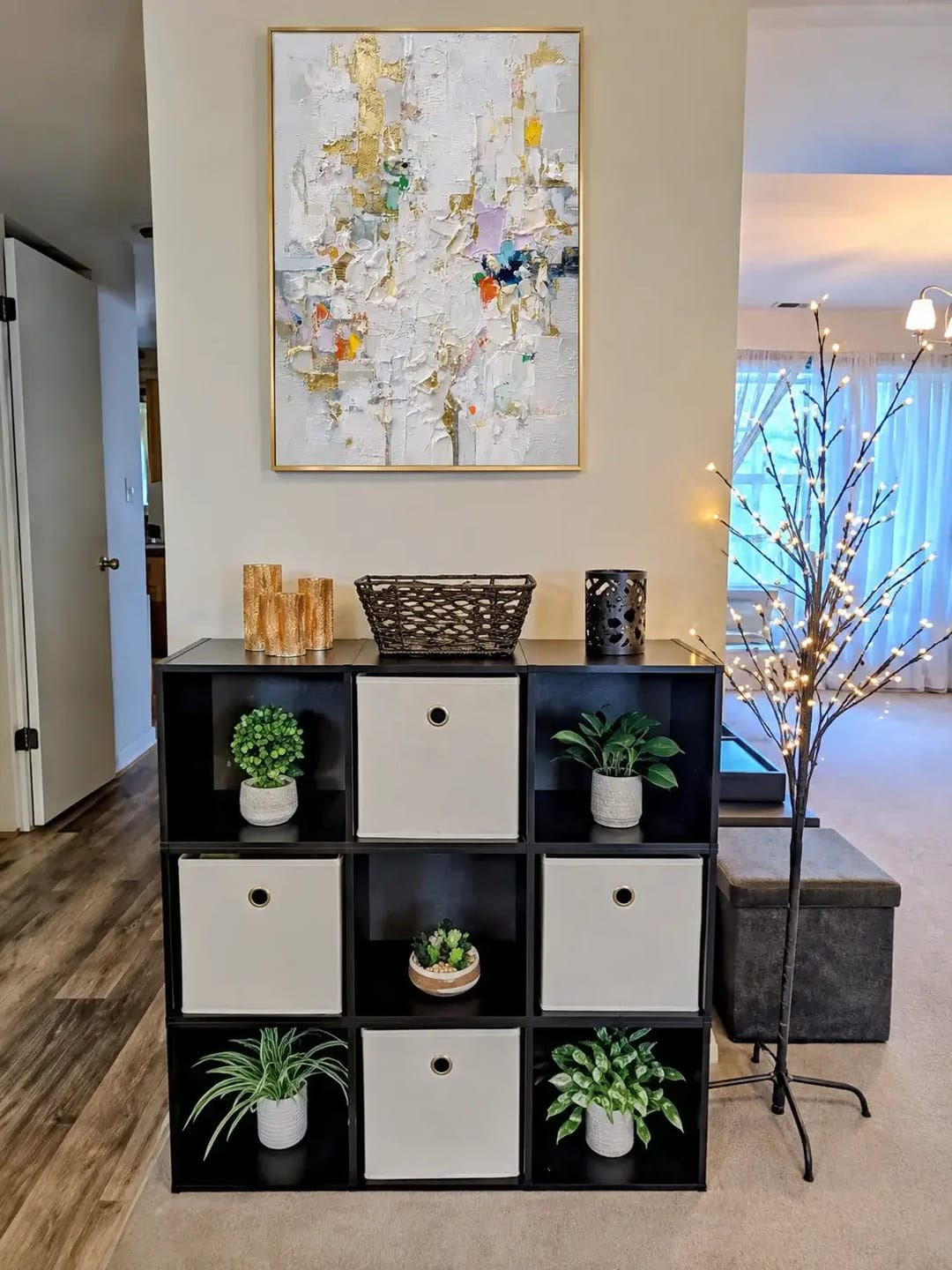 Customer photo review of Gilded White Relief Abstract Wall Art