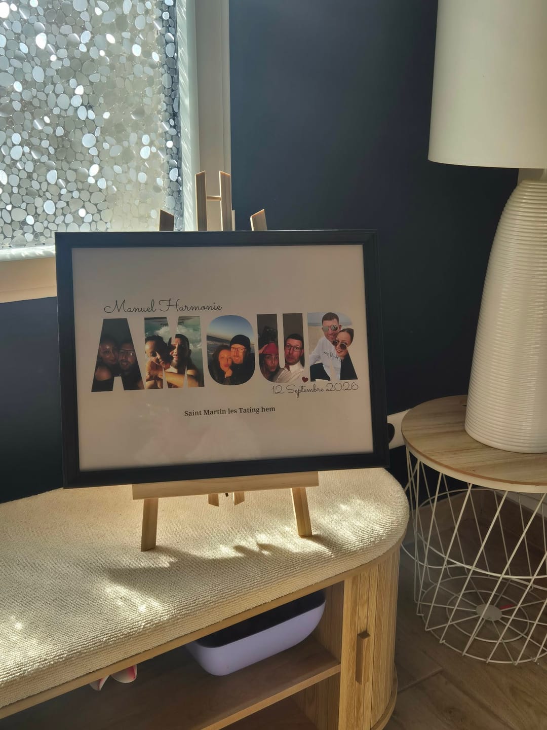 Customer photo review of Amour  Lettres - Affiche personnalisée
