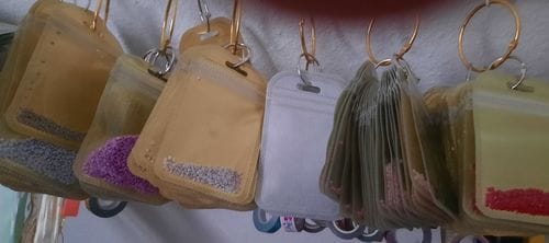 Customer photo review of Diamond Storage Pouches on a Binder Ring