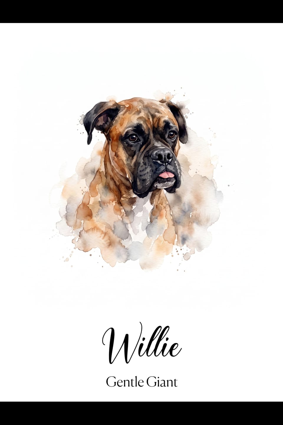 Customer photo review of Custom Pet Watercolor Portrait from Your Photo
