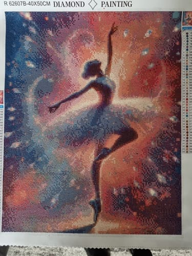 Customer photo review of Floating Ballerina | Diamond Painting Kit
