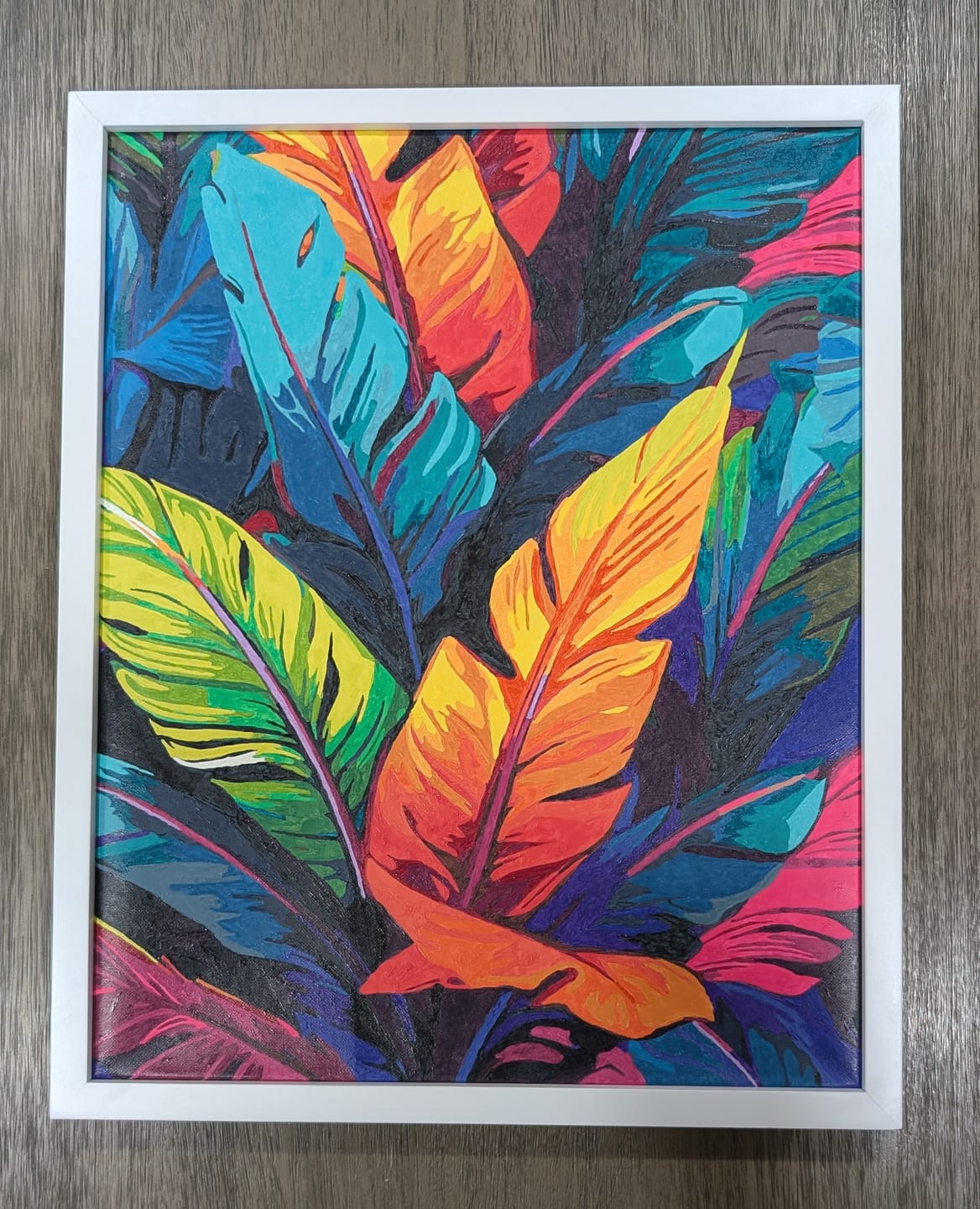 Customer photo review of Multicolored Branches (Paint by Numbers)