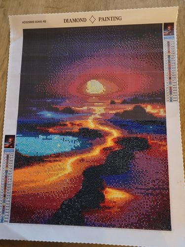 Customer photo review of Light path on the beach | AB Diamond Painting Kit