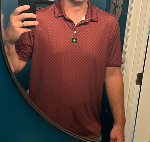 Customer photo review of Check - Burgundy