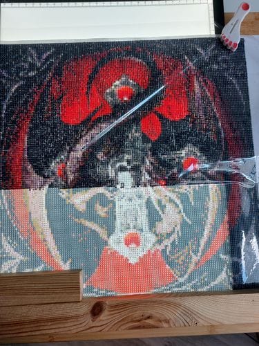 Customer photo review of Skull Dragon | Diamond Painting Kit